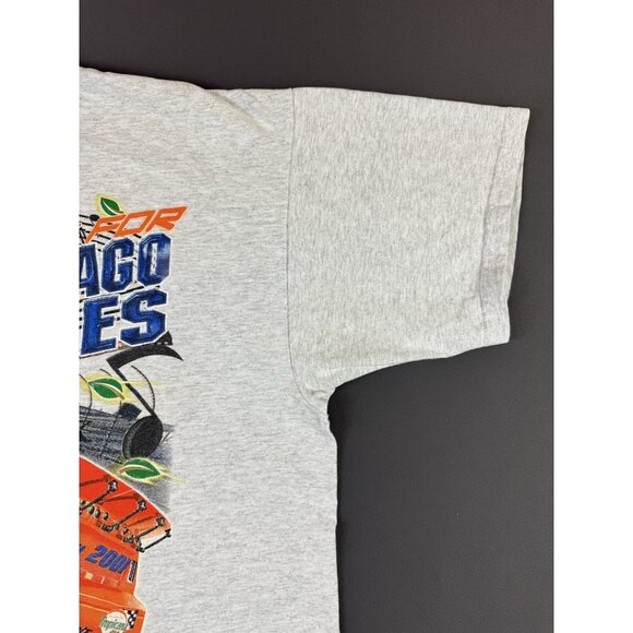 Rare Vintage Y2K Nascar Tropicana 400 Chicago Blues Car Racing Grey 2XL Shirt T - Picture 8 of 14